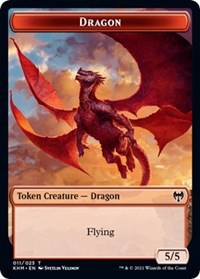 Dragon // Thopter Double-sided Token [Kaldheim Commander Tokens] - Destination Retro