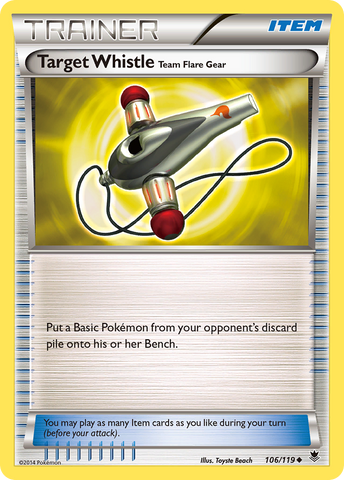Target Whistle Team Flare Gear (106/119) [XY: Phantom Forces] - Destination Retro