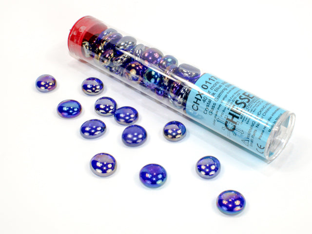 GLASS GAMING STONES - CRYSTAL DARK BLUE - Destination Retro