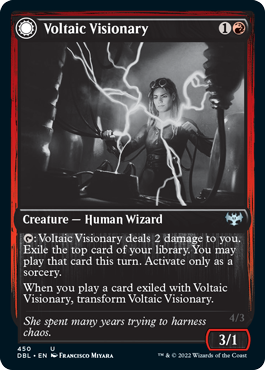 Voltaic Visionary // Volt-Charged Berserker [Innistrad: Double Feature] - Destination Retro