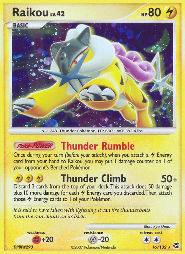 Raikou (16/132) [Diamond & Pearl: Secret Wonders] - Destination Retro