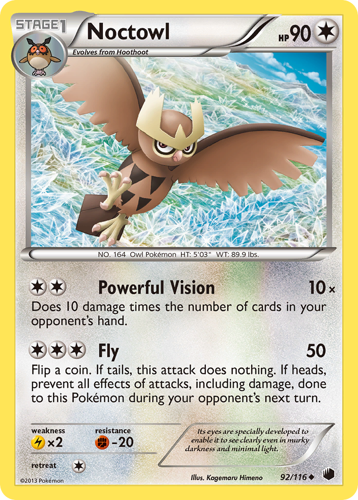 Noctowl (92/116) [Black & White: Plasma Freeze] - Destination Retro