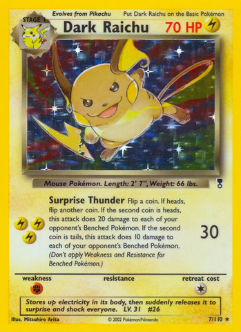 Dark Raichu (7/110) [Legendary Collection] - Destination Retro