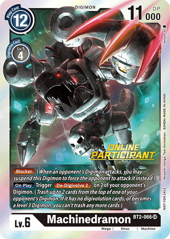 Machinedramon [BT2-066] (Online Participant) [Release Special Booster Ver.1.0 Promos] - Destination Retro