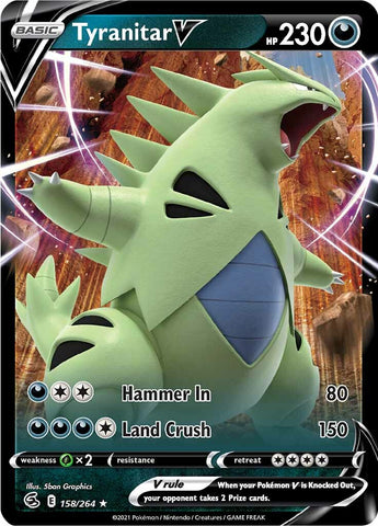 Tyranitar V (158/264) [Sword & Shield: Fusion Strike] - Destination Retro