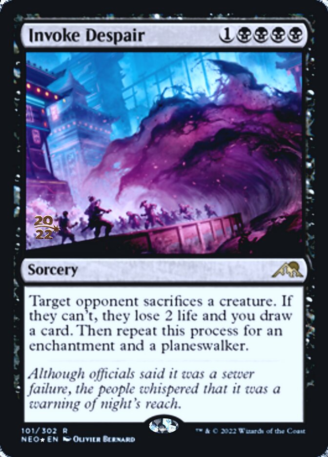 Invoke Despair [Kamigawa: Neon Dynasty Prerelease Promos] - Destination Retro