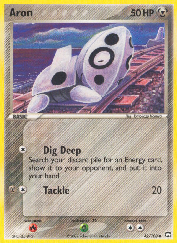 Aron (42/108) [EX: Power Keepers] - Destination Retro