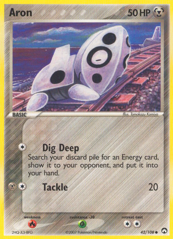 Aron (42/108) [EX: Power Keepers] - Destination Retro