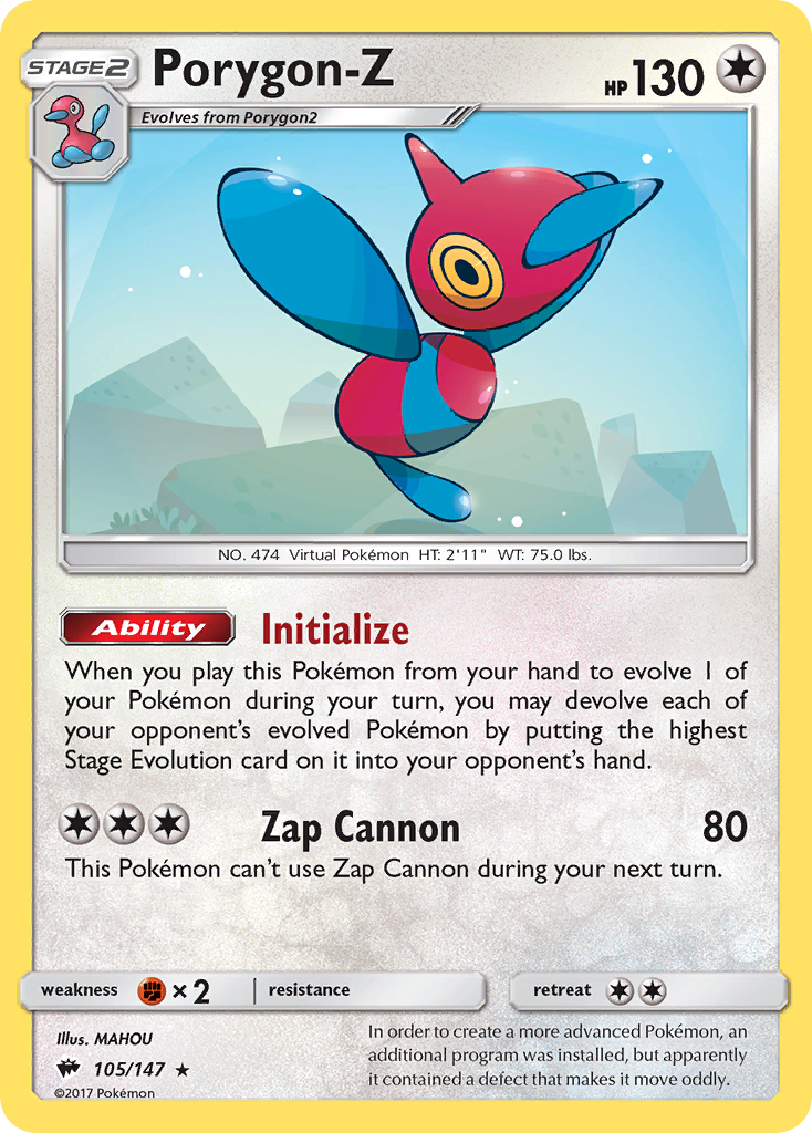 Porygon-Z (105/147) [Sun & Moon: Burning Shadows] - Destination Retro