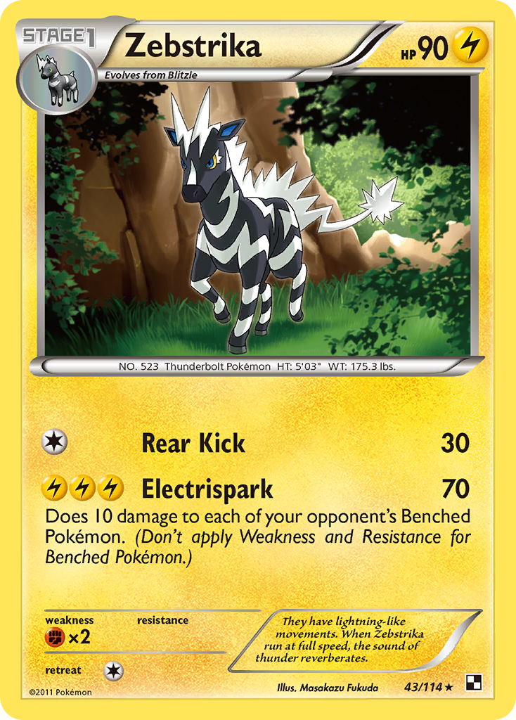 Zebstrika (43/114) [Black & White: Base Set] - Destination Retro
