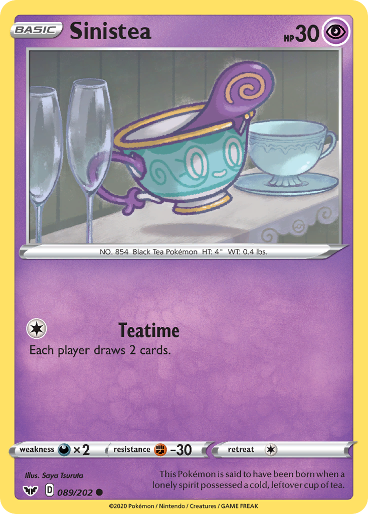 Sinistea (89/202) [Sword & Shield: Base Set] - Destination Retro