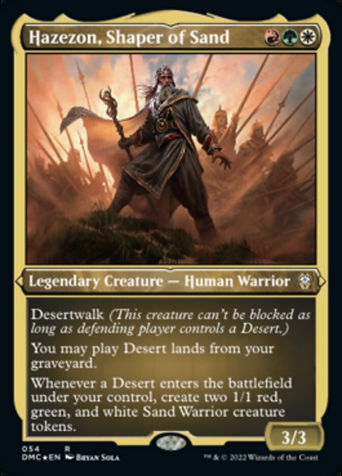 Hazezon, Shaper of Sand (Foil Etched) [Dominaria United Commander] - Destination Retro