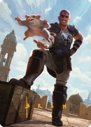 Minsc & Boo, Timeless Heroes Art Card (72) (Gold-Stamped Signature) [Commander Legends: Battle for Baldur's Gate Art Series] - Destination Retro
