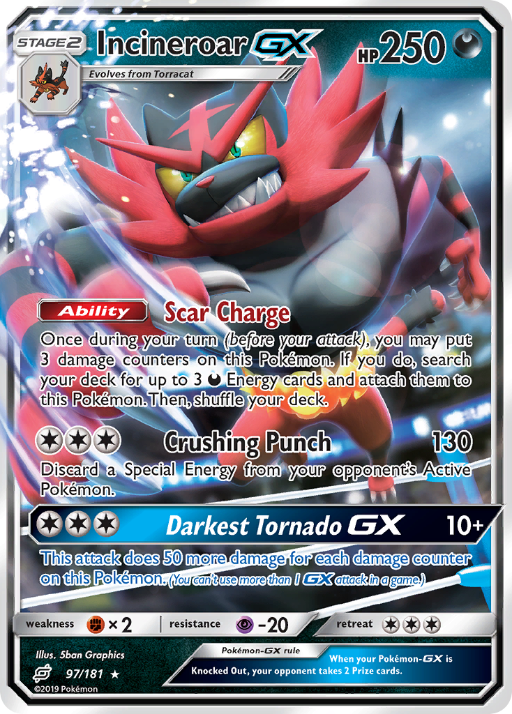 Incineroar GX (97/181) [Sun & Moon: Team Up] - Destination Retro