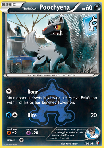 Team Aqua's Poochyena (16/34) [XY: Double Crisis] - Destination Retro