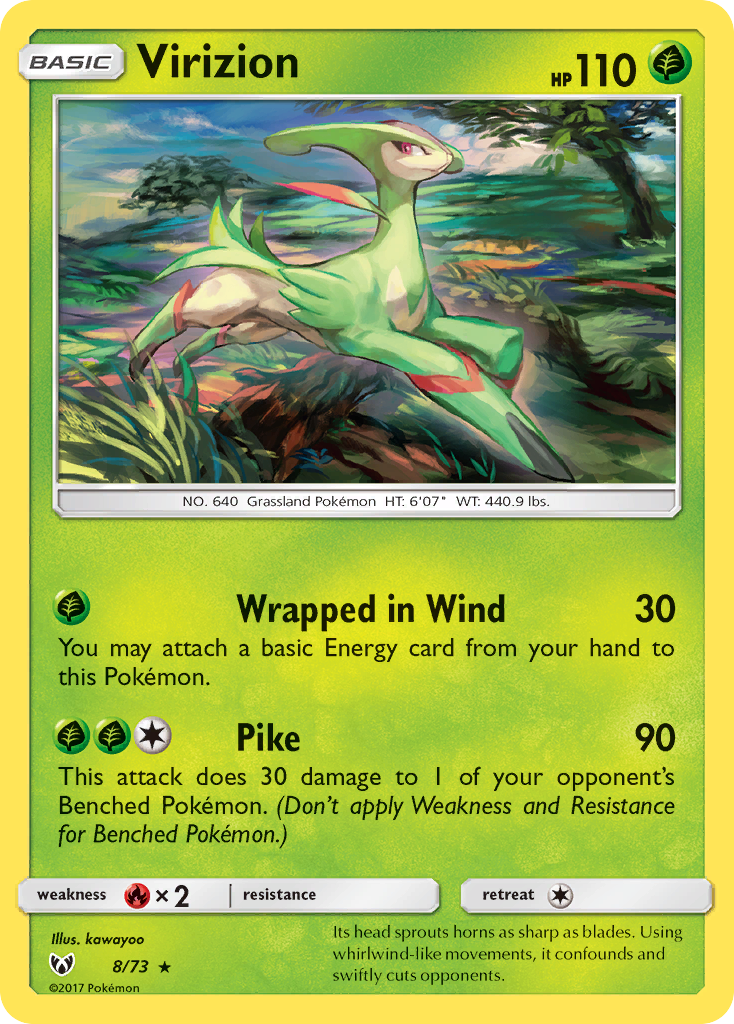 Virizion (8/73) [Sun & Moon: Shining Legends] - Destination Retro
