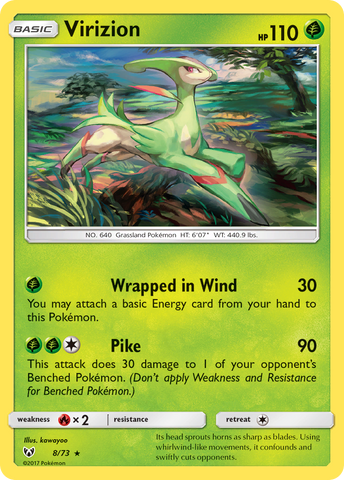 Virizion (8/73) [Sun & Moon: Shining Legends] - Destination Retro