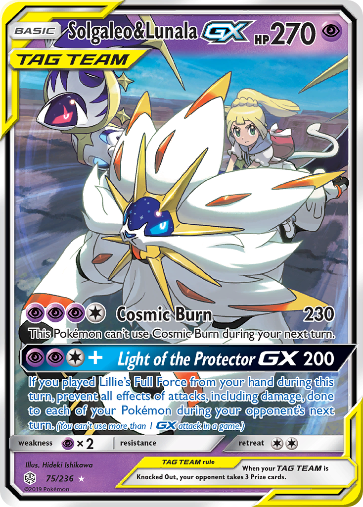 Solgaleo & Lunala GX (75/236) [Sun & Moon: Cosmic Eclipse] - Destination Retro