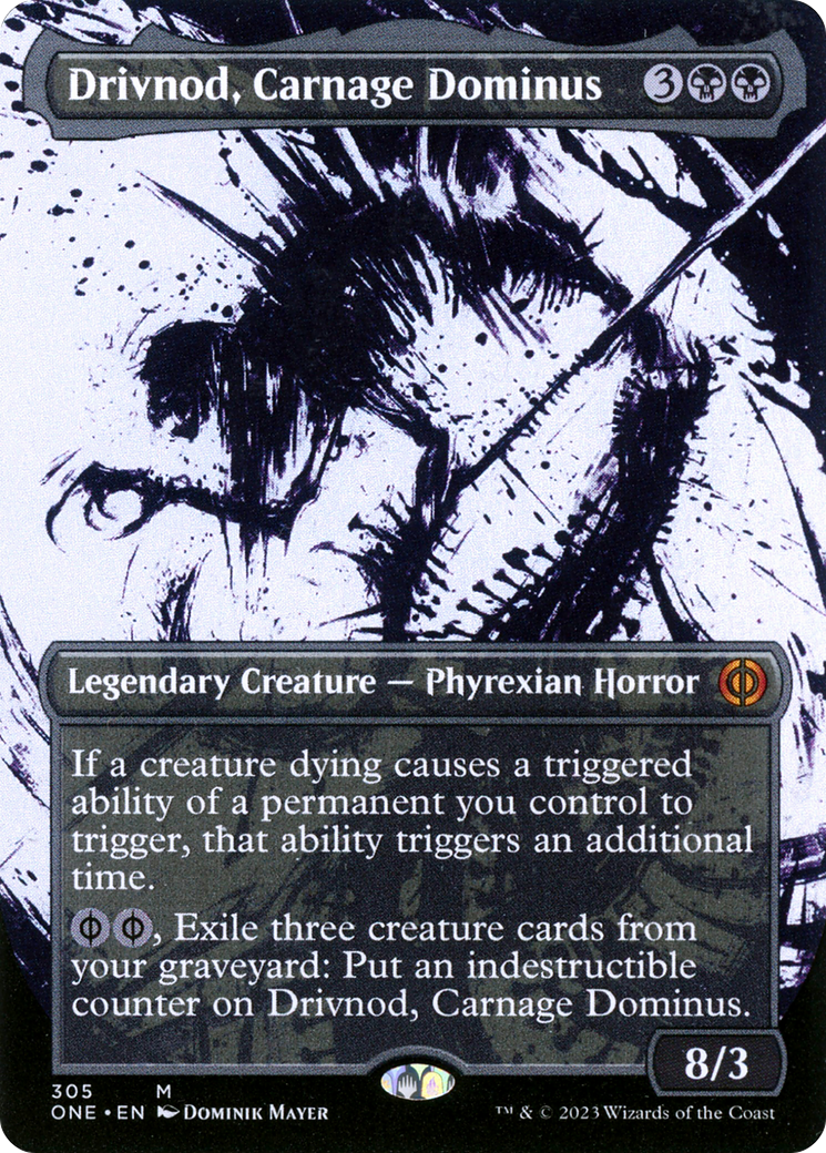 Drivnod, Carnage Dominus (Borderless Ichor) [Phyrexia: All Will Be One] - Destination Retro