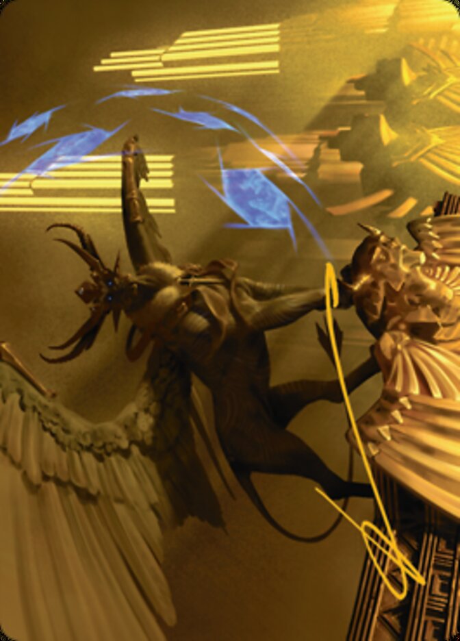 Raffine, Scheming Seer Art Card (Gold-Stamped Signature) [Streets of New Capenna Art Series] - Destination Retro