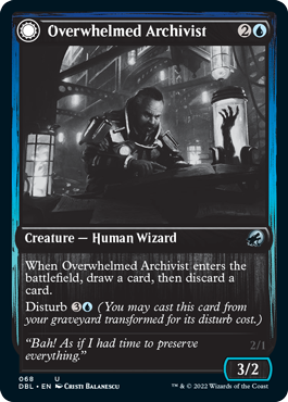 Overwhelmed Archivist // Archive Haunt [Innistrad: Double Feature] - Destination Retro