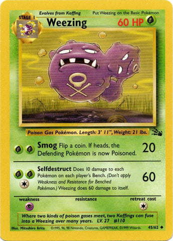 Weezing (45/62) [Fossil Unlimited] - Destination Retro