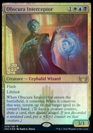 Obscura Interceptor [Streets of New Capenna Prerelease Promos] - Destination Retro
