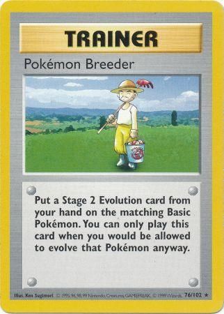 Pokemon Breeder (76/102) [Base Set Shadowless Unlimited] - Destination Retro