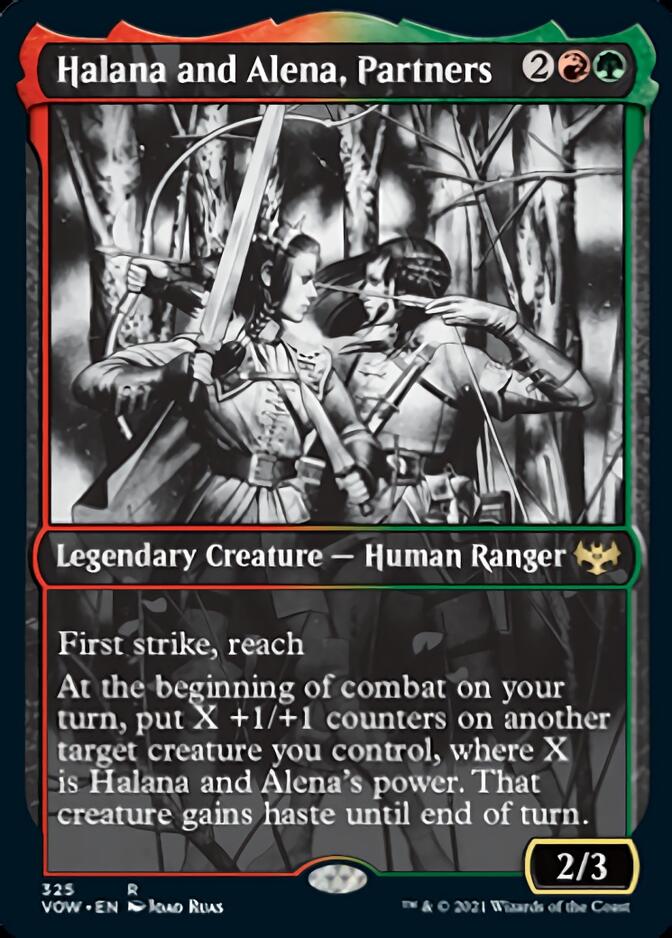 Halana and Alena, Partners (Showcase Eternal Night) [Innistrad: Crimson Vow] - Destination Retro