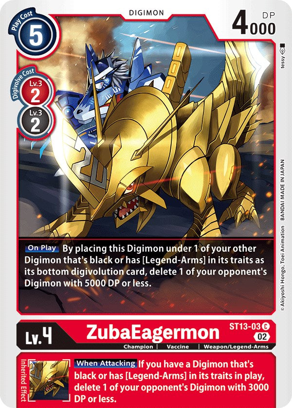 ZubaEagermon [ST13-03] [Starter Deck: Ragnaloardmon] - Destination Retro