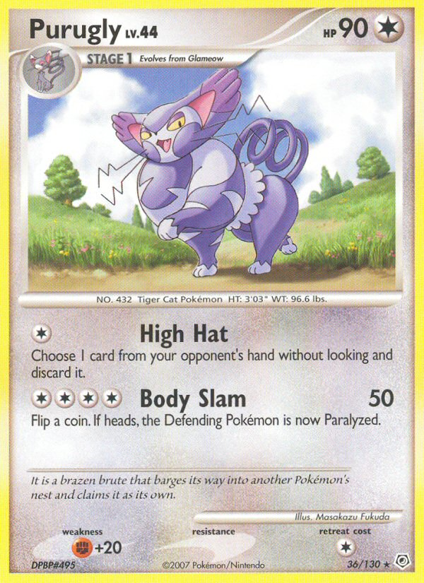 Purugly (36/130) [Diamond & Pearl: Base Set] - Destination Retro