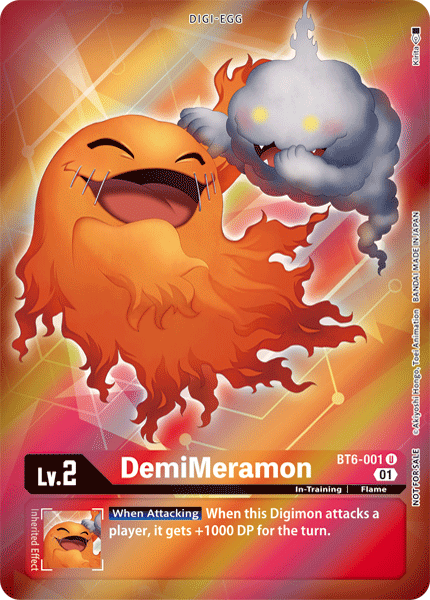 DemiMeramon [BT6-001] (Alternative Art - Box Topper) [Double Diamond] - Destination Retro