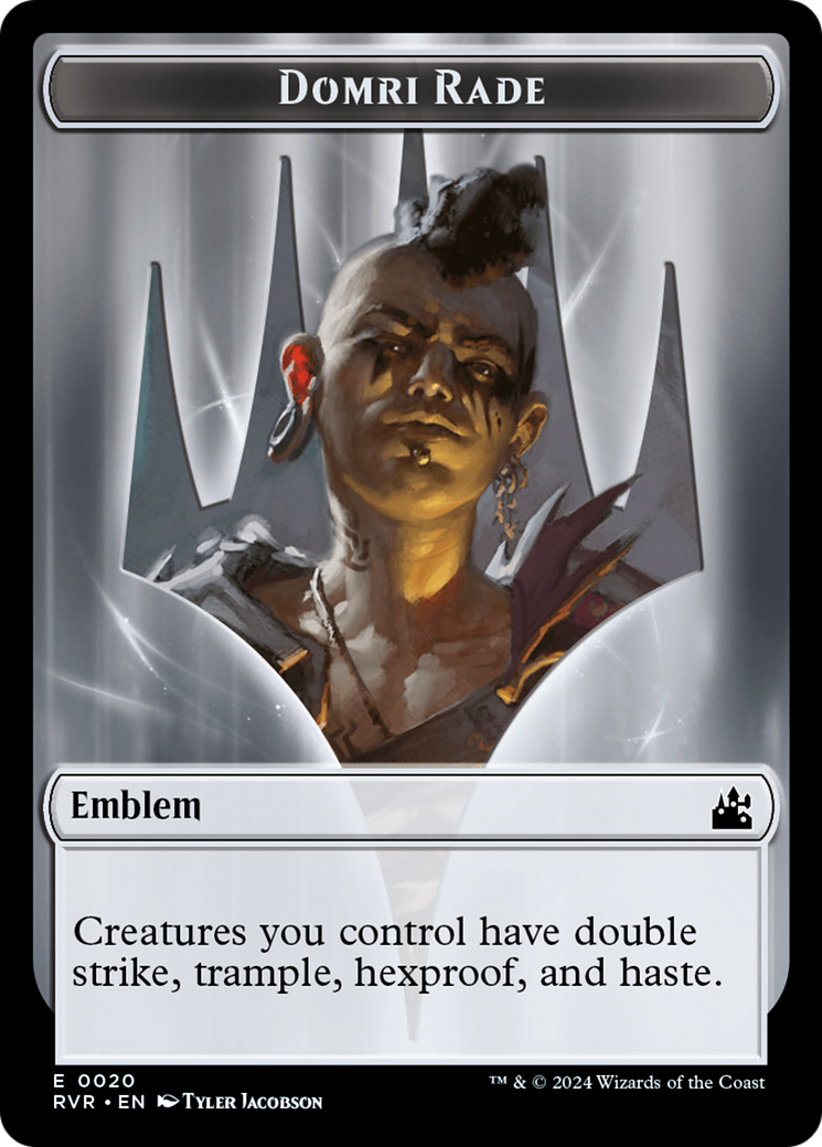 Goblin (0008) // Emblem - Domri Rade Double-Sided Token [Ravnica Remastered Tokens] - Destination Retro