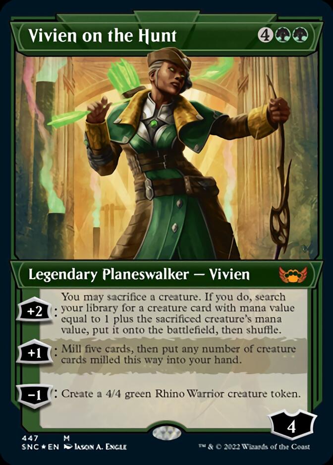 Vivien on the Hunt (Showcase Art Deco Foil Etched) [Streets of New Capenna] - Destination Retro