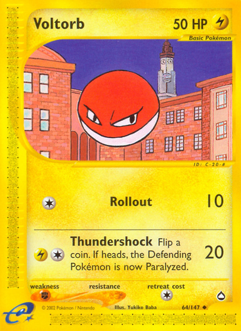 Voltorb (64/147) [Aquapolis] - Destination Retro
