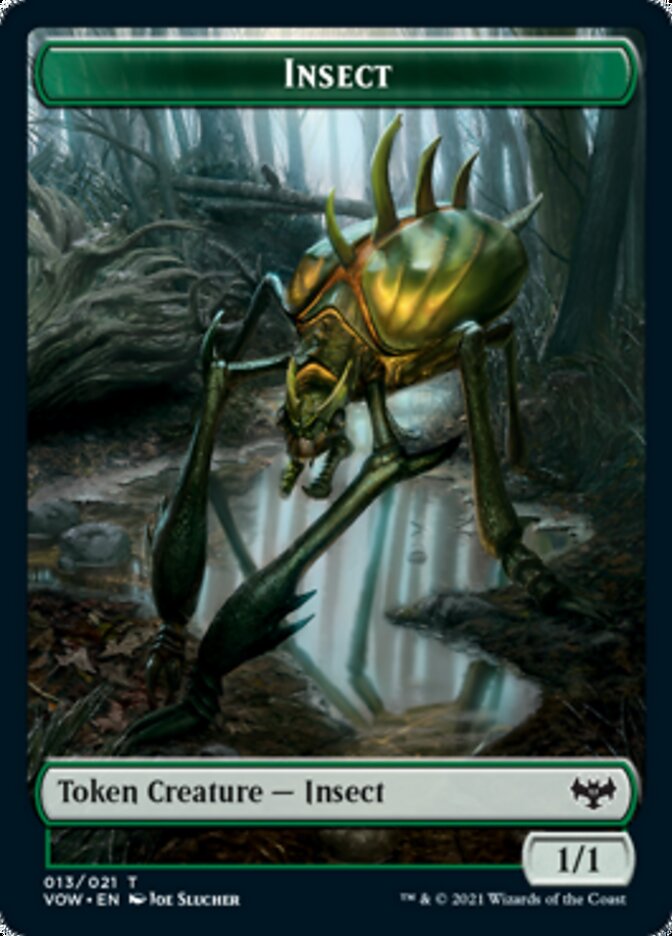 Insect // Treasure Double-sided Token [Innistrad: Crimson Vow Tokens] - Destination Retro