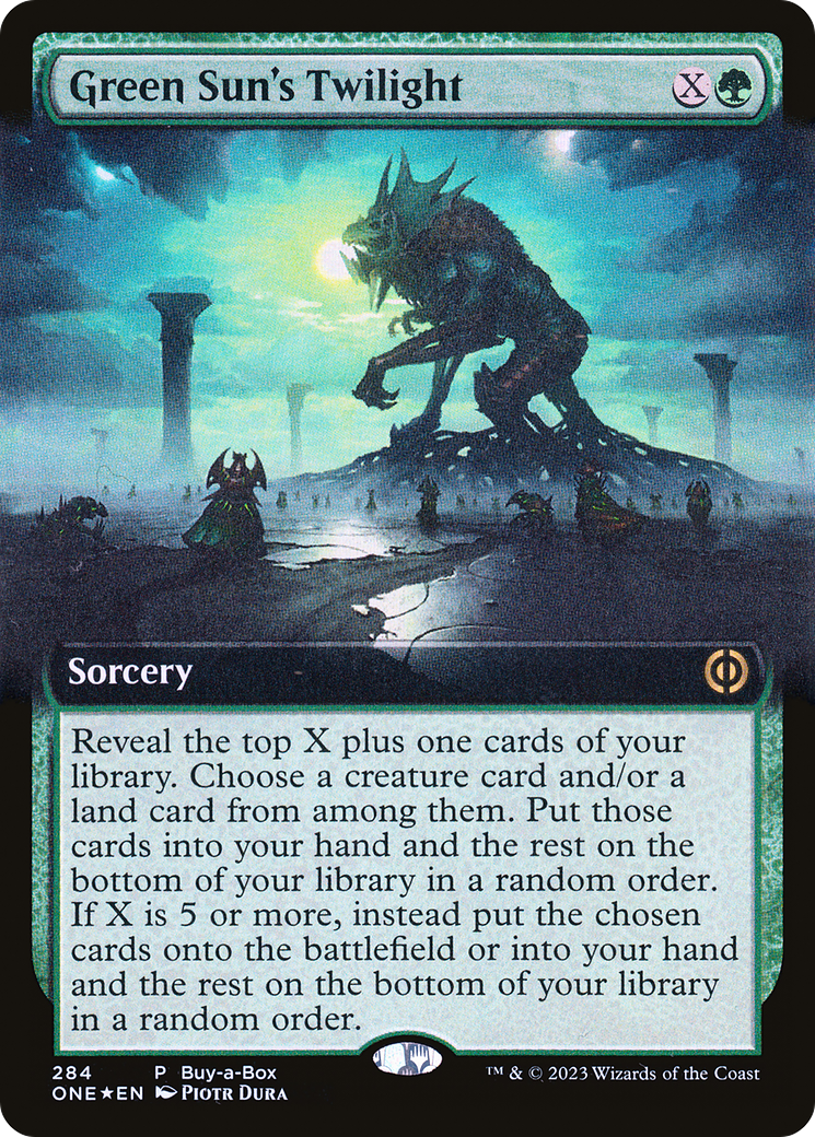Green Sun's Twilight (Buy-A-Box) (Extended Art) [Phyrexia: All Will Be One] - Destination Retro
