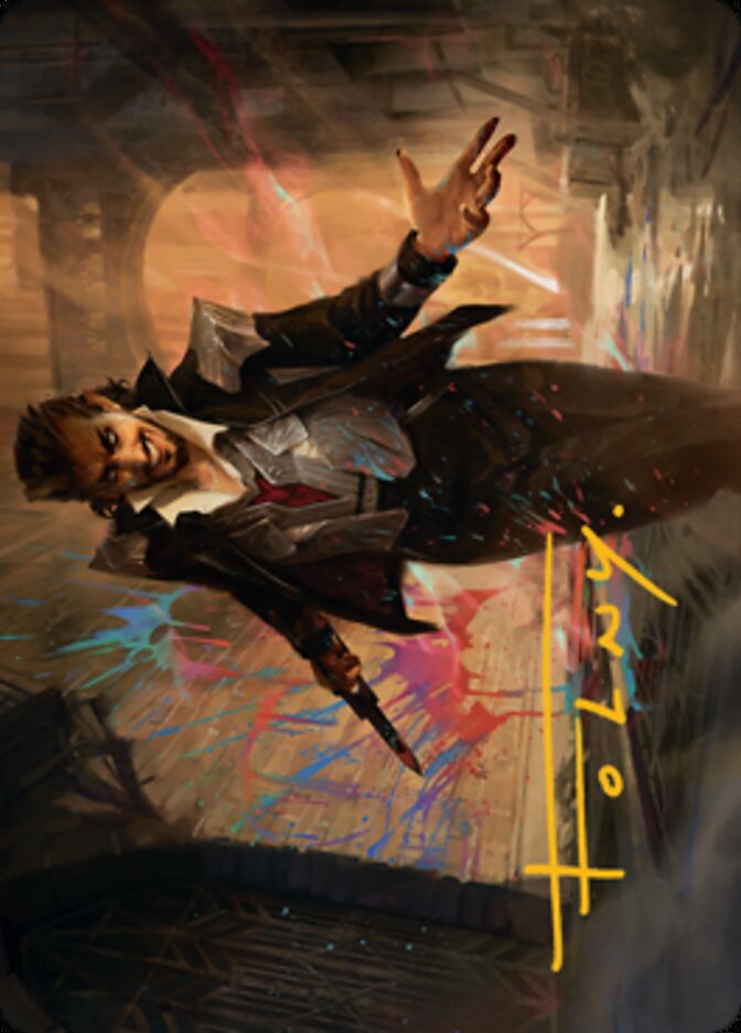 Anhelo, the Painter Art Card (Gold-Stamped Signature) [Streets of New Capenna Art Series] - Destination Retro