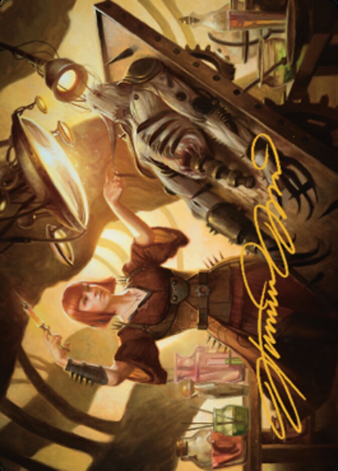 Ashnod, Flesh Mechanist Art Card (Gold-Stamped Signature) [The Brothers' War Art Series] - Destination Retro