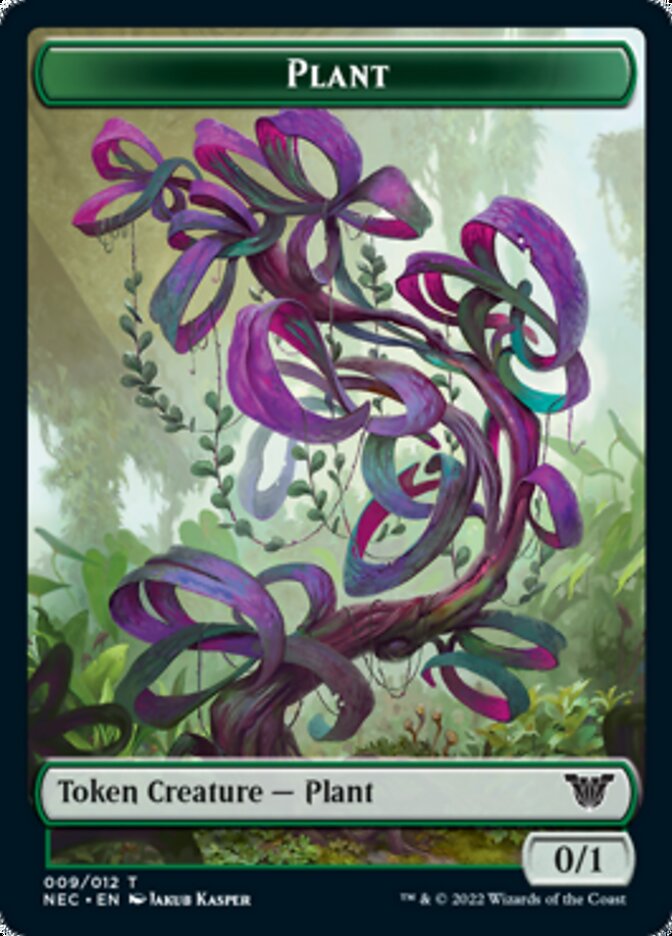 Plant // Treasure Double-sided Token [Kamigawa: Neon Dynasty Commander Tokens] - Destination Retro