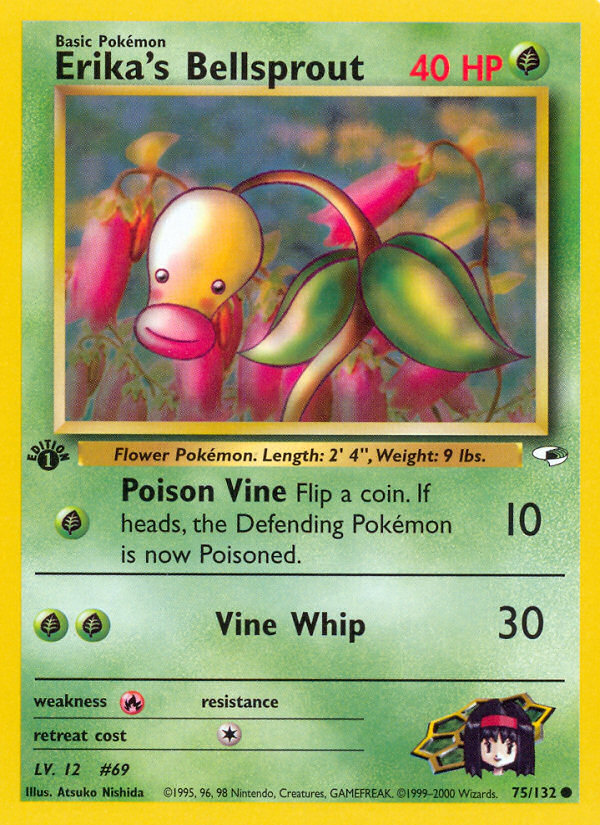 Erika's Bellsprout (75/132) [Gym Heroes 1st Edition] - Destination Retro