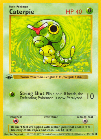 Caterpie (45/102) [Base Set 1st Edition] - Destination Retro