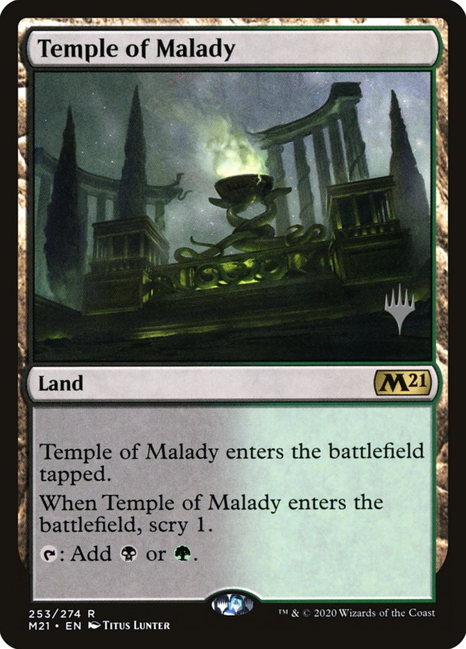 Temple of Malady (Promo Pack) [Core Set 2021 Promos] - Destination Retro