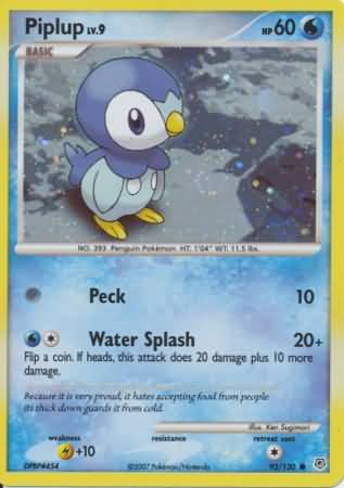 Piplup (93/130) (Cosmos Holo) [Diamond & Pearl: Base Set] - Destination Retro
