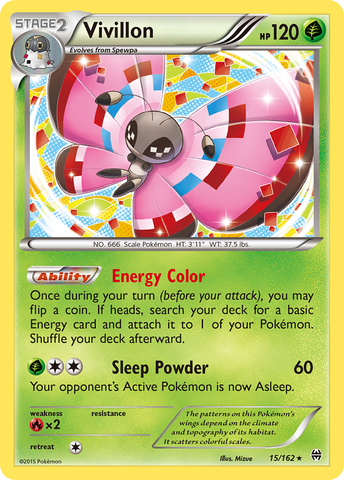 Vivillon (15/162) [XY: BREAKthrough] - Destination Retro