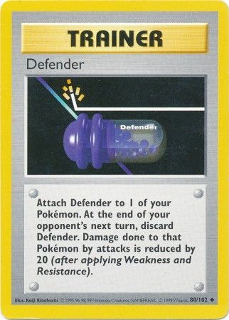 Defender (80/102) [Base Set Shadowless Unlimited] - Destination Retro