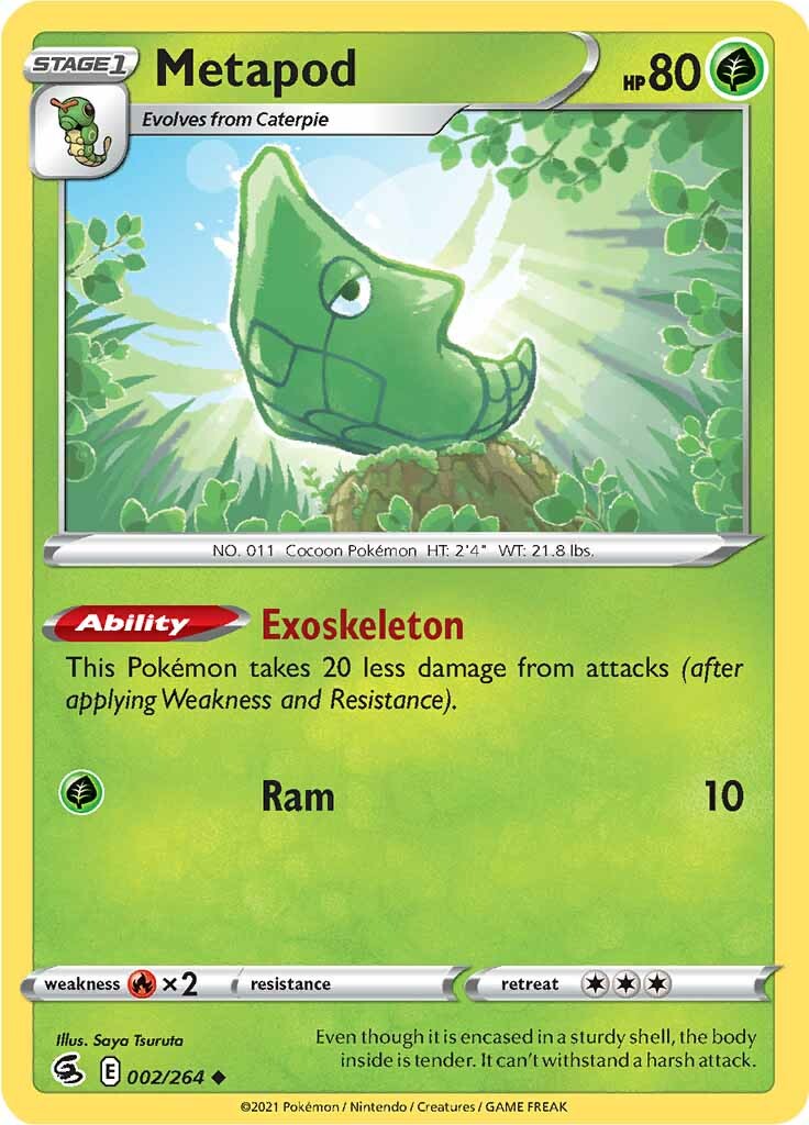 Metapod (002/264) [Sword & Shield: Fusion Strike] - Destination Retro