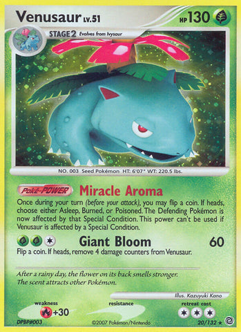 Venusaur (20/132) (Theme Deck Exclusive) [Diamond & Pearl: Secret Wonders] - Destination Retro