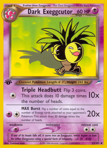 Dark Exeggutor (33/105) [Neo Destiny 1st Edition] - Destination Retro