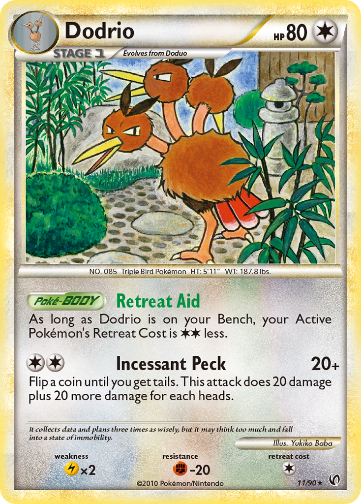 Dodrio (11/90) [HeartGold & SoulSilver: Undaunted] - Destination Retro